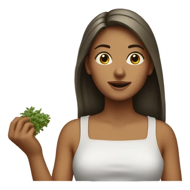 girl rolling oregano sticker