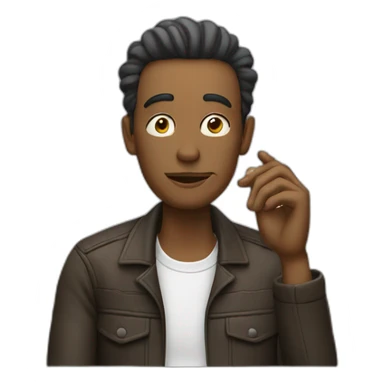 A smoking guy sit in a car sticker