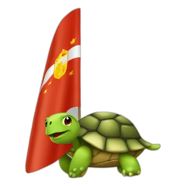 Turtle USSR flag sticker