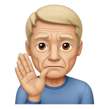 hombre negando con la mano  sticker