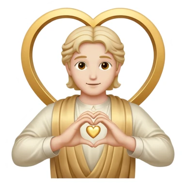 Dios haciendo un corazón con sus manos sticker