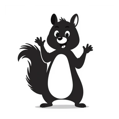 very happy squirrel sticker