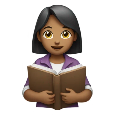 girl with a book sticker