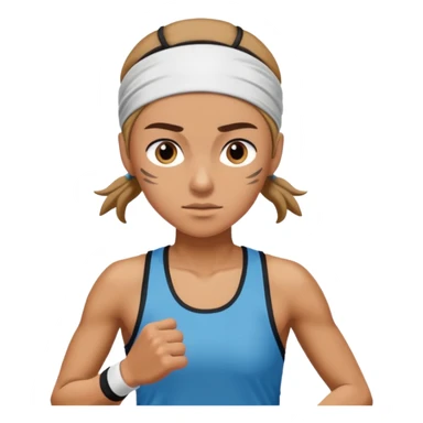 runner with seatband sticker