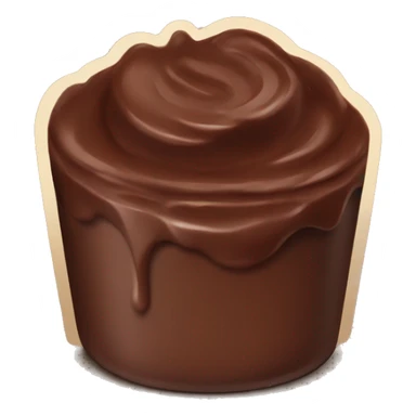 Chocolate pudding powder sticker