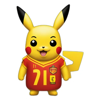 Pikachu avec un maillot du RC lens sticker