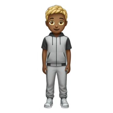 boy wearing a tracksuit full body sticker