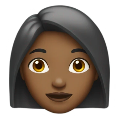 Black girl with clearing noddle hait sticker