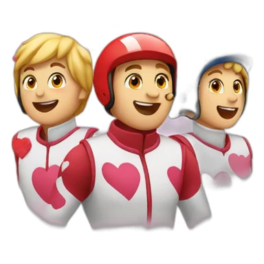 Hearts racing event sticker