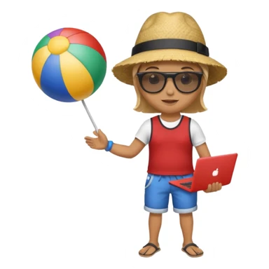 Woker+ Beach ball + laptop sticker