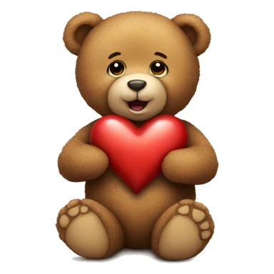 Teddy bear with heart sticker
