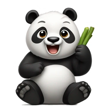 Panda haciendo caca sticker