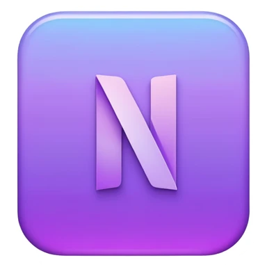 Netflix aesthetic "N" logo in pastel purples sticker