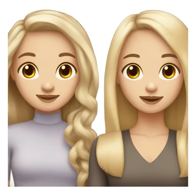 make 3 friends with light skin and hair one blonde, second brown hair, third brunette sticker