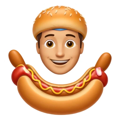 hombre vestido de perro calentero  sticker