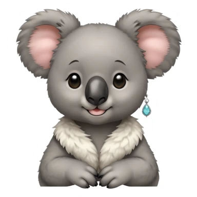 Koala with earrings sticker