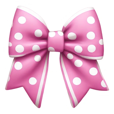 Pink bow with white polka dots  sticker