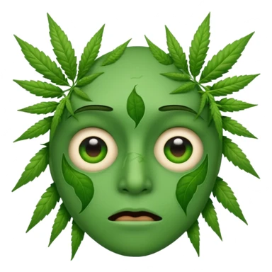 Emoji cansado mariguano sticker
