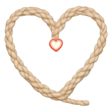 Braided rope in a lighted heart sticker