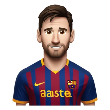 Messi in a Barcelona jersey sticker