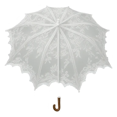 rococo lace white umbrella sticker