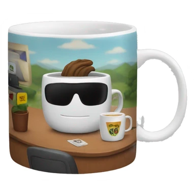 Central perk mug sticker