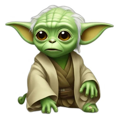 star wars yoda monkey sticker