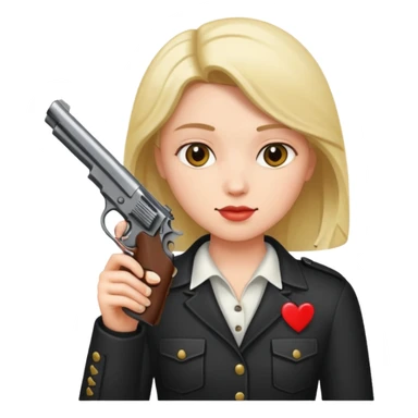 Una persona enamorado con una pistola sticker