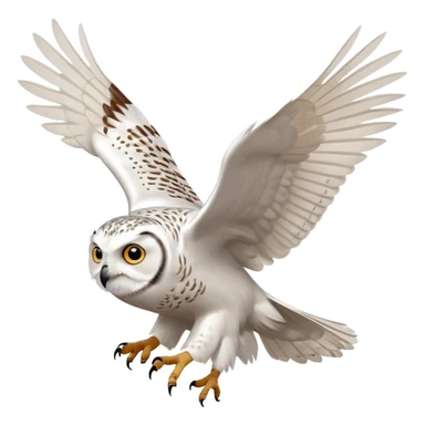 snowy owl in flight sticker