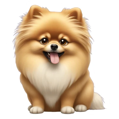 Pomeranian waiting to be walked sticker