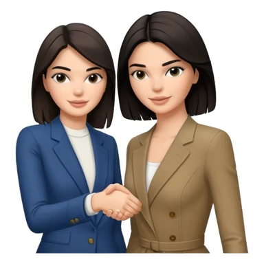 kendall jenner shaking hands with a other woman sticker