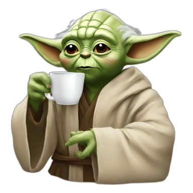 yoda-drinking-turkish-tea sticker
