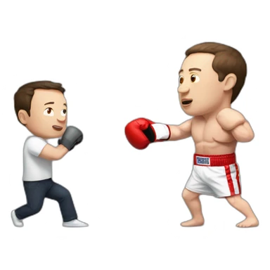 musk boxing zuckerberg sticker