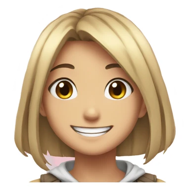 anime girl smile sticker