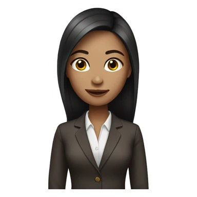 Fair skin Business woman with long dark brown hair sticker