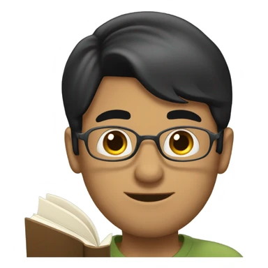 Guy with black hair olive skin reading a mortgage Brooker book  sticker