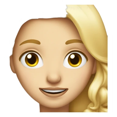Blonde girl winking  sticker
