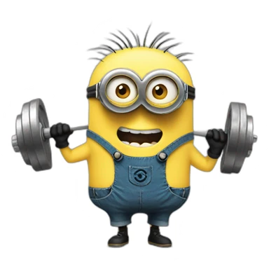minion squating weights sticker