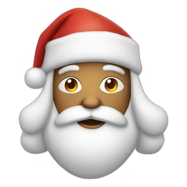 santa with his eyes closed shut sticker
