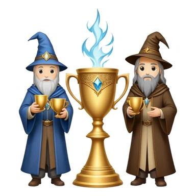 three wizards standing around the Triwizard Cup from Harry Potter sticker