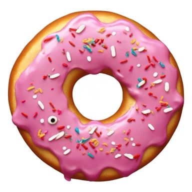 a broken donut heart sticker