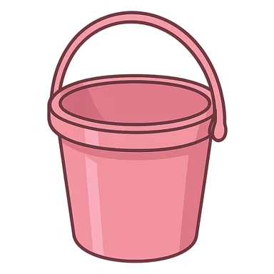 pink beach bucket sticker