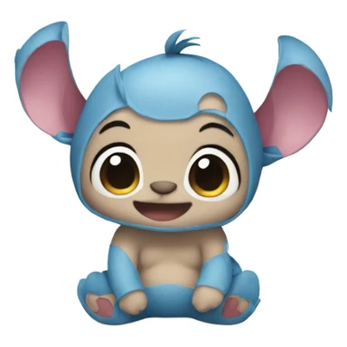 Stitch baby sticker