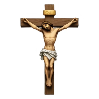 Crucified Jesus on orthodox cross sticker