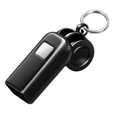black coach's whistle sticker
