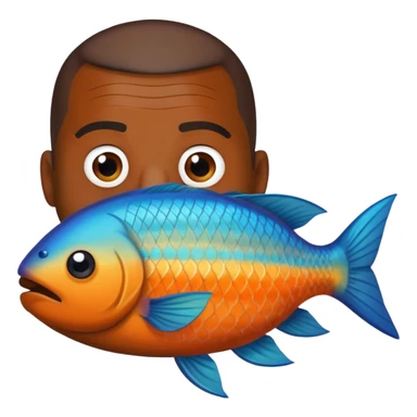 Kanye as a gay fish sticker