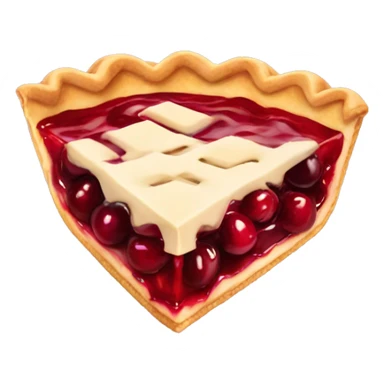 Cherry filling pie slice  sticker