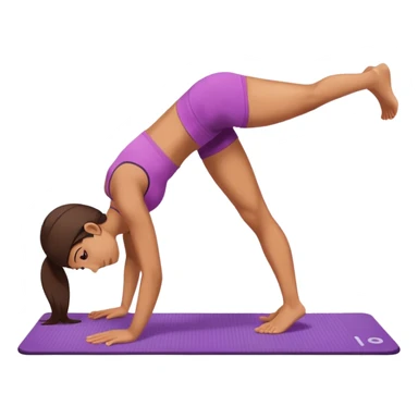 girl is doing plank on the mat sticker