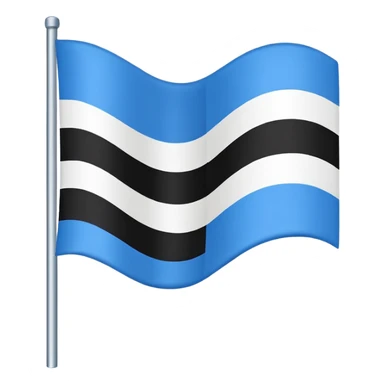 Bandera con tres franjas de azul blanco y negro sticker