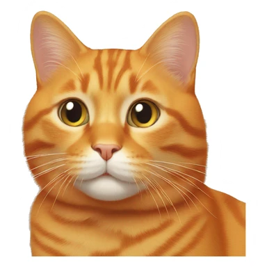 orange cat say Hi sticker